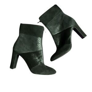 NWOB Anne Klein “Jaffa” Mohair & Snakeskin Boots 4” Heel